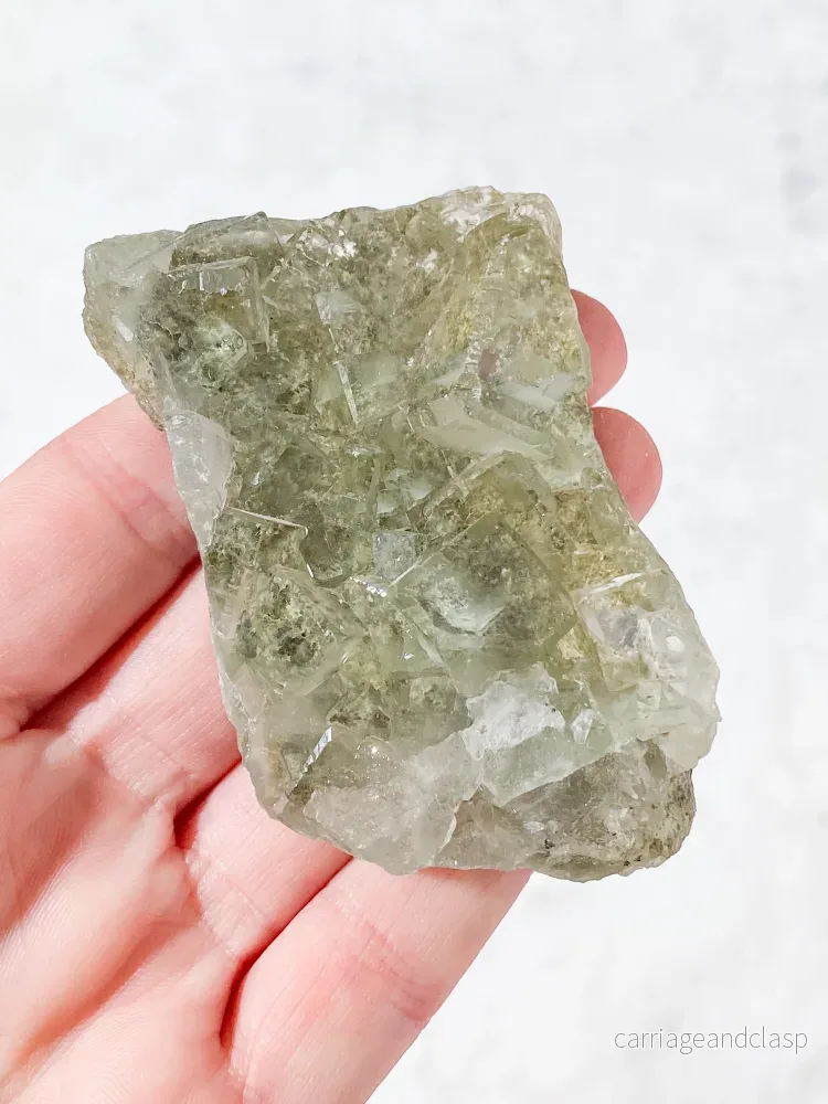 Mintgrön Fluoritkluster (Nr. 9) Exklusiv Kvalitet - Bild 2