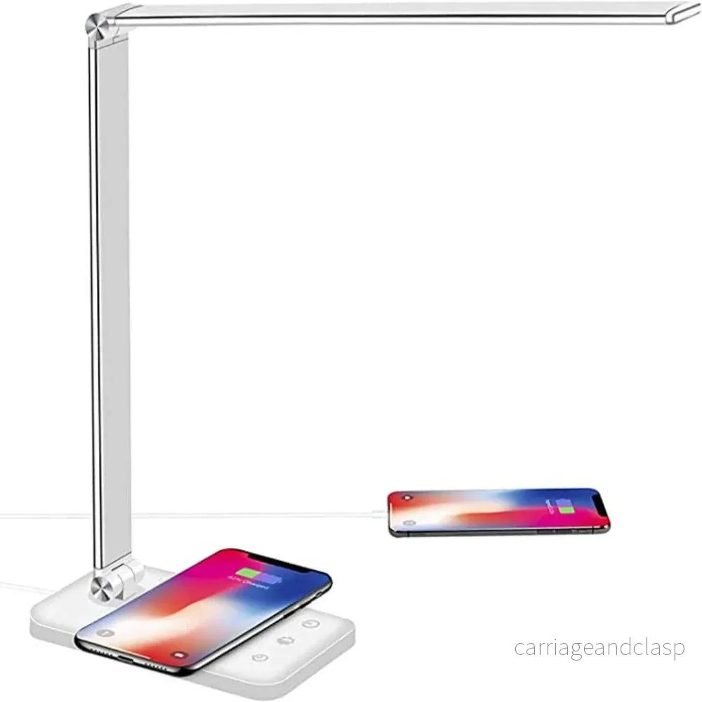 Veska | LED Skrivbordslampa - Bordslampa med USB-laddningsport, 5 ljusinställningar och ljusstyrkenivåer - Bild 3