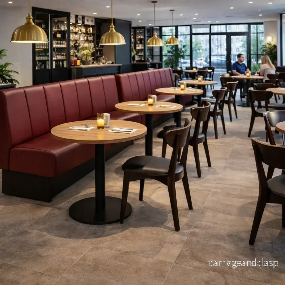 Restaurangstol Sofia – Svart konstläder - Bild 2
