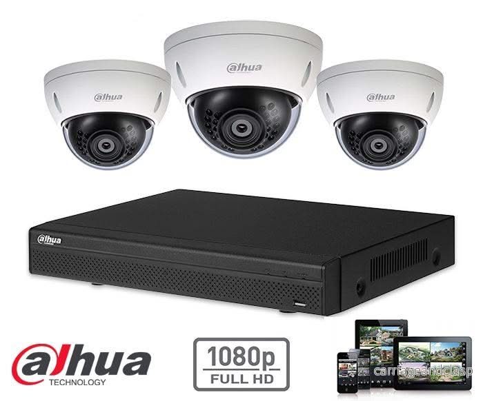 Dahua Full HD-CVI kit 3x dome 2 megapixel kamera säkerhetssats