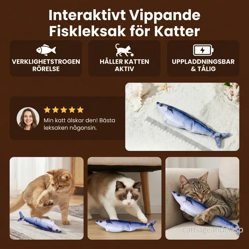 Interaktivt Vippande Fiskleksak för Katter - Bild 3