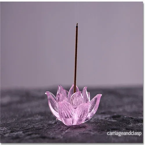 Aromaterapi Färgad Glasyr Lotus Rökelsebrännare | Veska