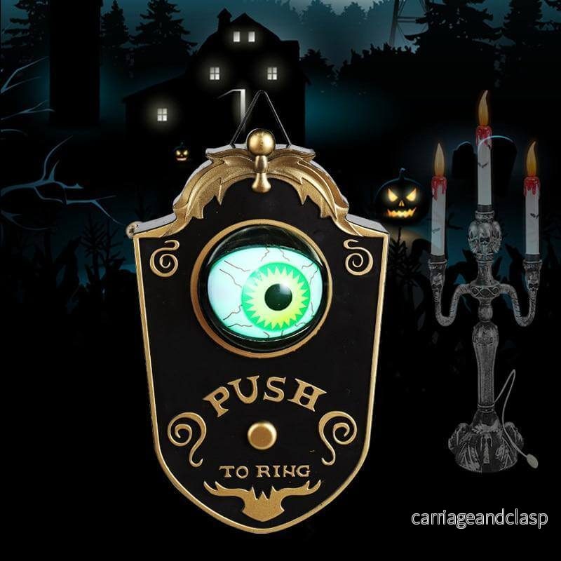 Ett Öga Ljusande Glödande Halloween Dörrklocka | Veska - Bild 2