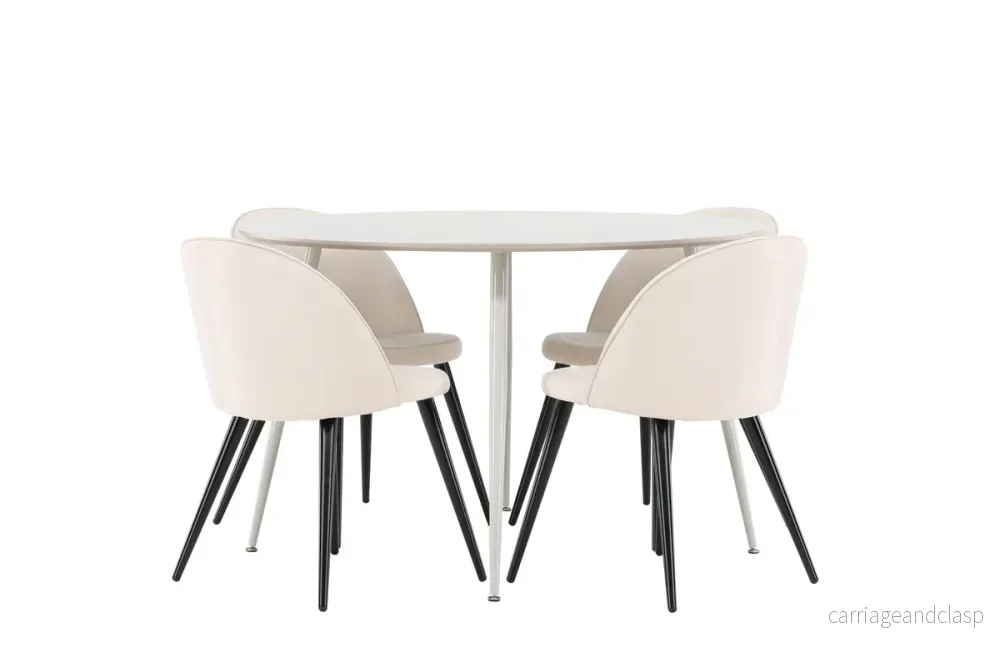 Velvet & Plaza Matgrupp Beige - Bild 3