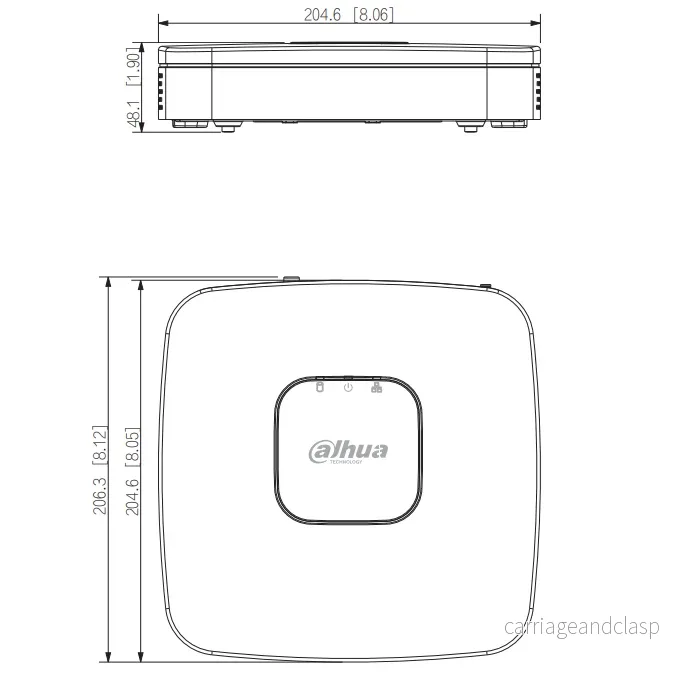 Dahua NVR2104-P-4KS3 Lite Series, 1x LAN 4x PoE Passar för 4 IP-kameror - Bild 3