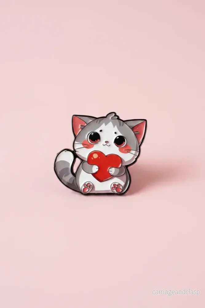 Pin - Katt med hjärta