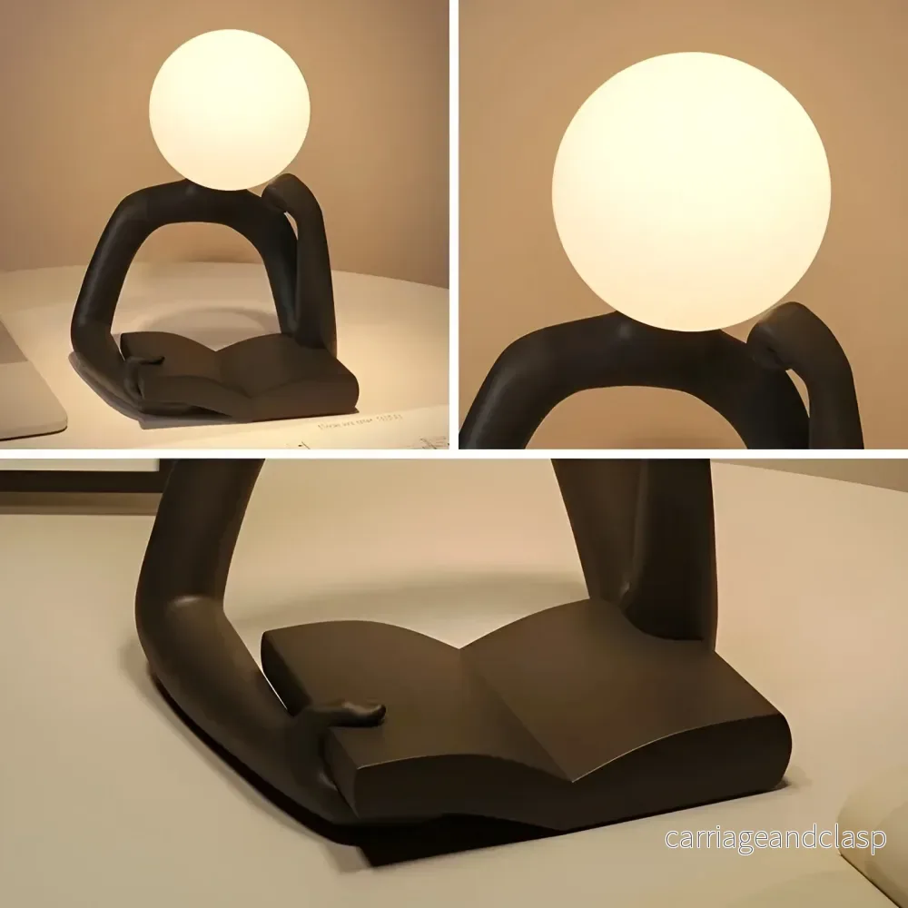 Veska | LuxLume Raffinerad Designer Bordslampa – Modern Konst med Atmosfärisk Belysning - Bild 2