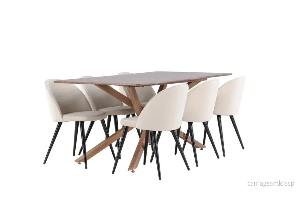 Velvet & Piazza Matgrupp Beige/Mocka - Bild 2
