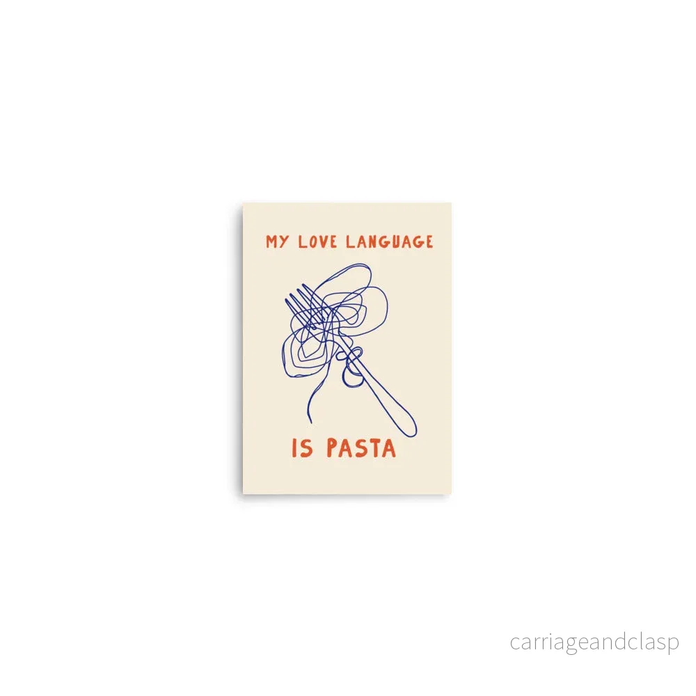 Min kärleksspråk är pasta | Veska