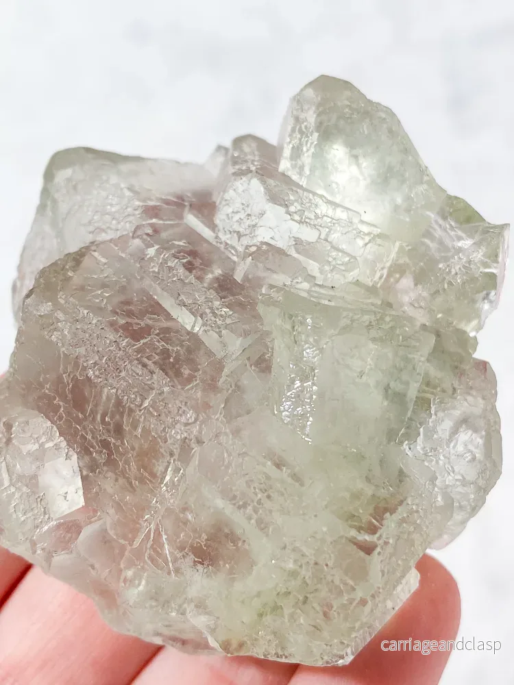 Mintgrön Fluoritkluster (Nr. 3) Exklusiv Kvalitet - Bild 3
