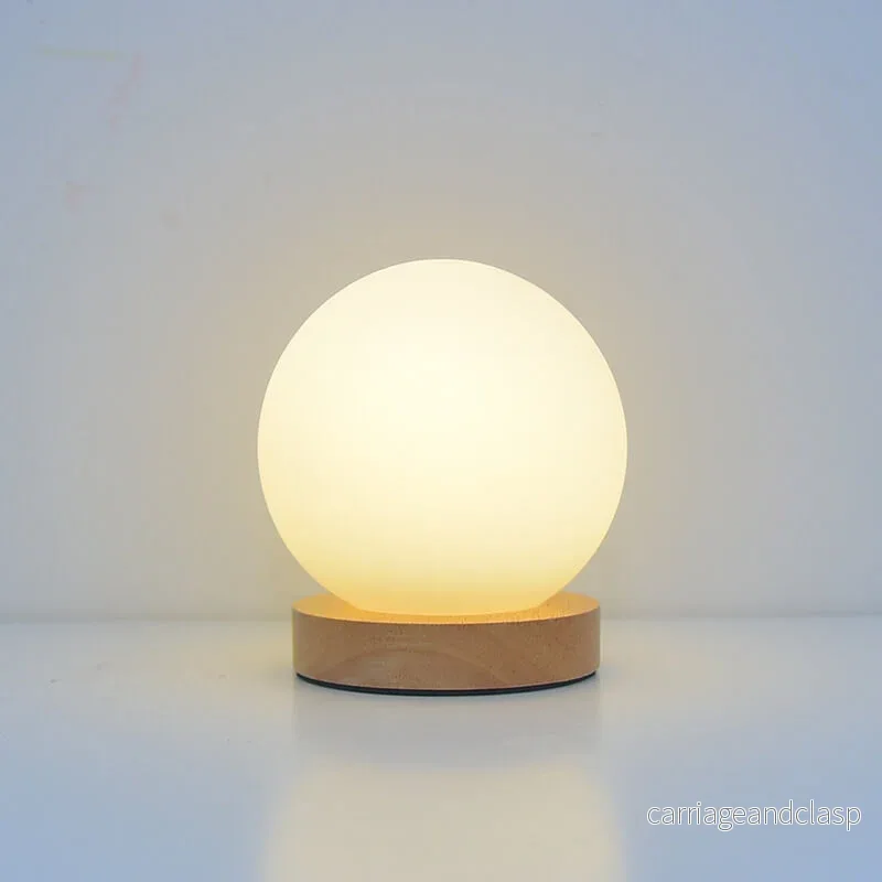 Modern minimalistisk rund USB-uppladdningsbar LED-nattlampa bordslampa | Veska - Bild 2