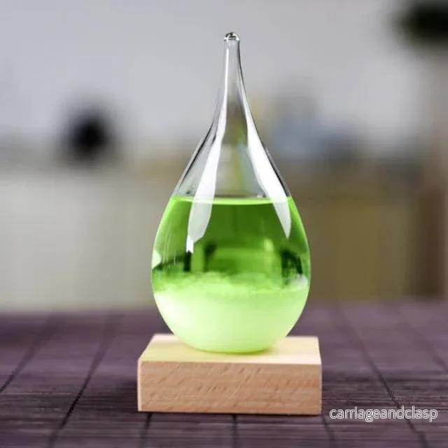 Storm Glass Prognos med Träbas för Heminredning | Veska Storm Glass Prognos med Träbas för Heminredning | Veska