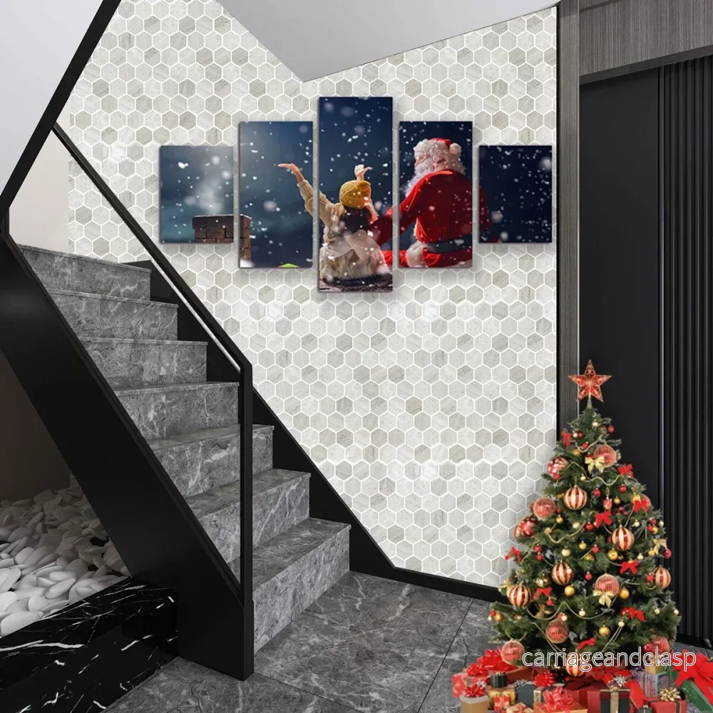 3D Självhäftande Sexkantiga Väggklistermärken | Veska - Bild 3