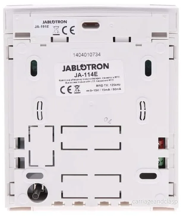 Jablotron JA-114E kontrollpanel för trådbunden kod - Bild 3