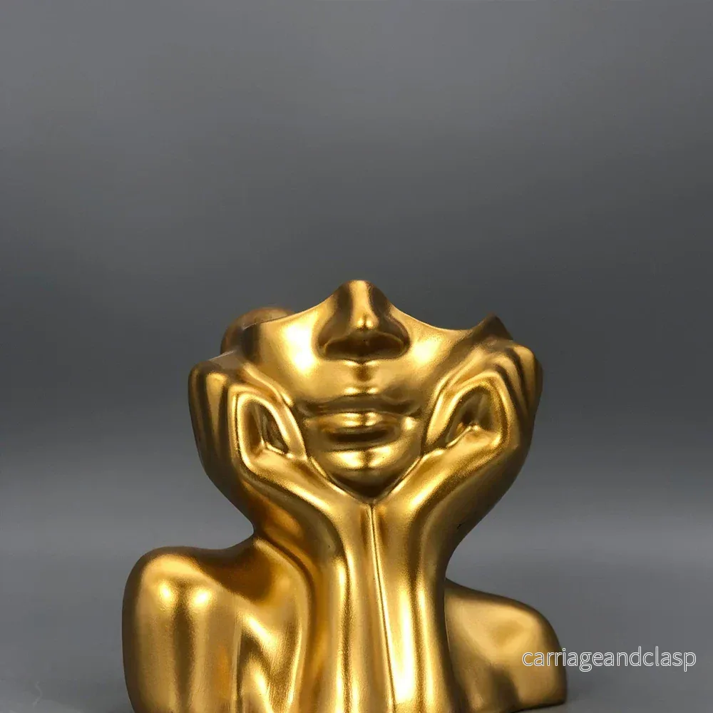Glad Lycklig Blomkruka Skulptur | Veska