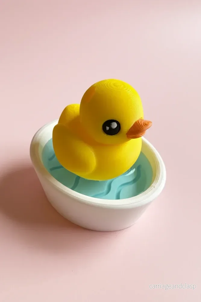 Söt Badanka i Balja Nyckelring - Kawaii Fidget Clicker - Bild 2