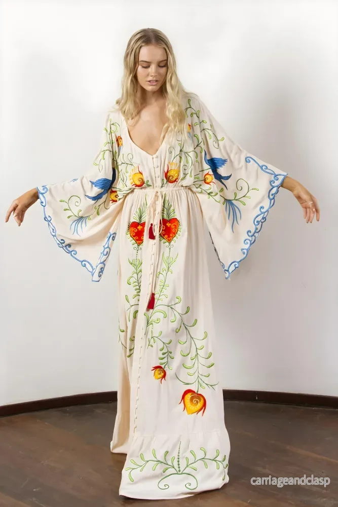 Broderad Boho klänning - Bild 2