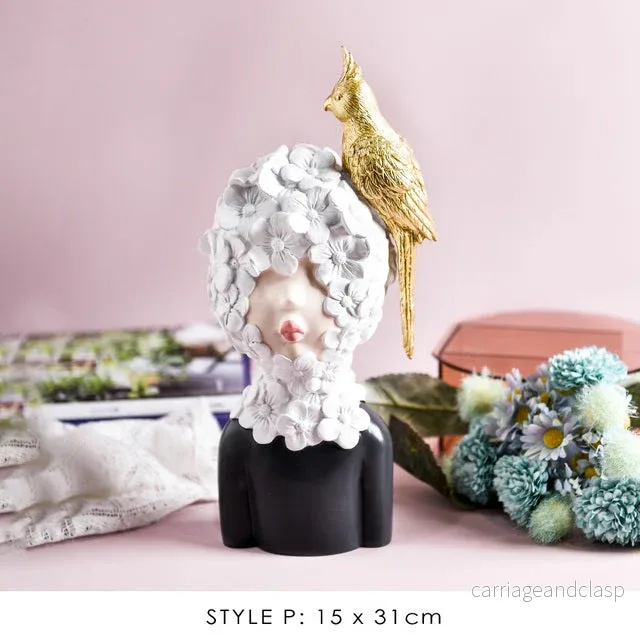 Nordic Bubble Bow-Knot Flicka Skulptur Heminredning | Veska Nordic Bubble Bow-Knot Flicka Skulptur Heminredning | Veska