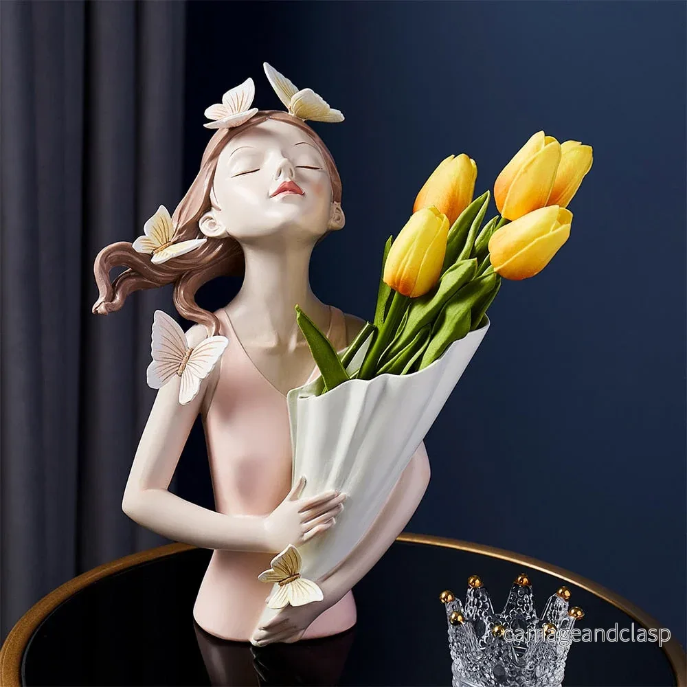 Butterfly Girl Resin Modern Vas | Veska - Bild 2