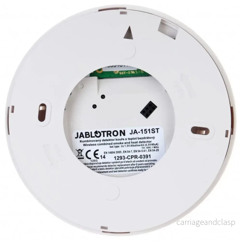 Jablotron JA-151ST-A Trådlös rök- och värmedetektor med dubbel sirenfunktion (inbrotts- och brandlarm) - Bild 3