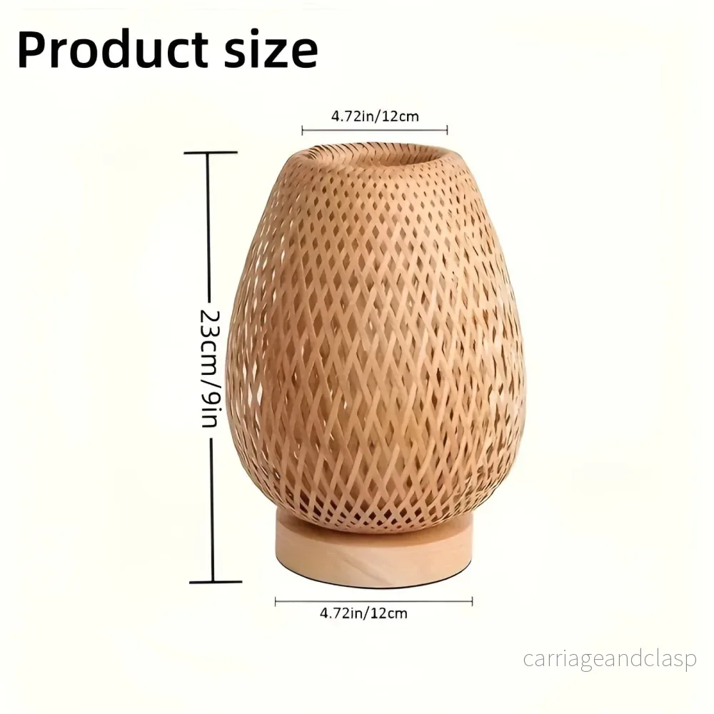 Bambu Bordslampa med USB Strömförsörjning – Hållbar och Energisparande Design | Veska - Bild 3