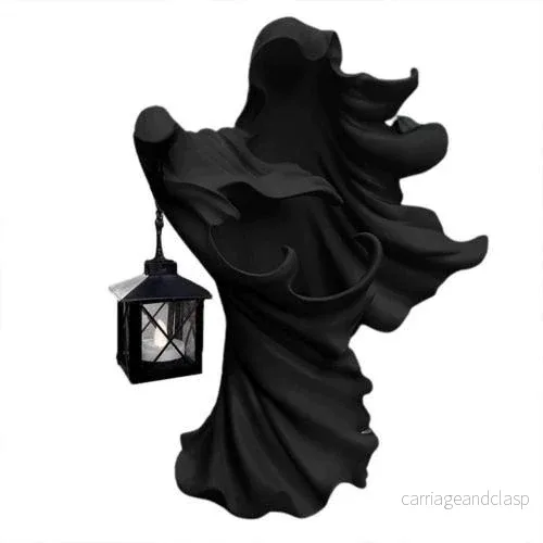 Halloween-spöke som håller lyktstatyett i resin statyett | Veska Halloween-spöke som håller lyktstatyett i resin statyett | Veska