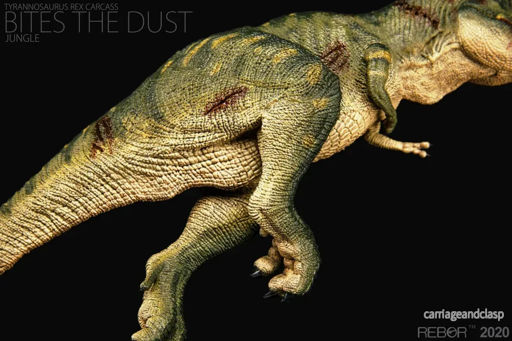 REBOR 1:35 Male Tyrannosaurus Rex Carcass Bites the Dust Jungle - Bild 2