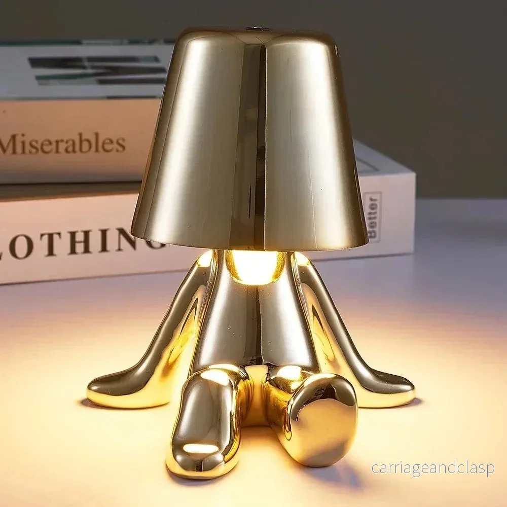 Liten Gyllene Man Bordslampa | Veska - Bild 2