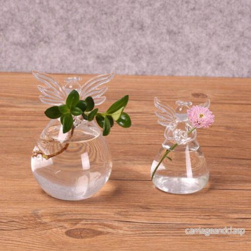 Angel Time Transparent Glass Vase | Veska