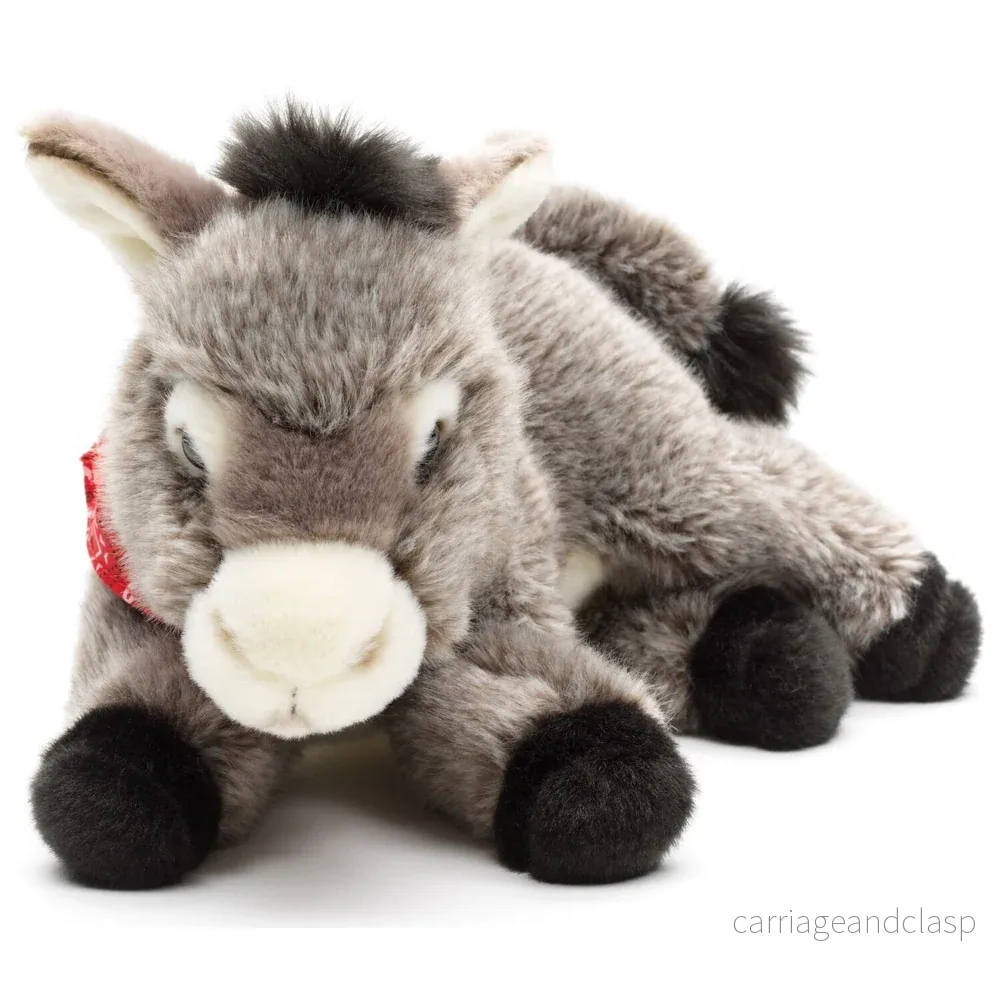 Uni Toys - Åsna (med röd bandana, liggande) Gosedjur - Bild 3