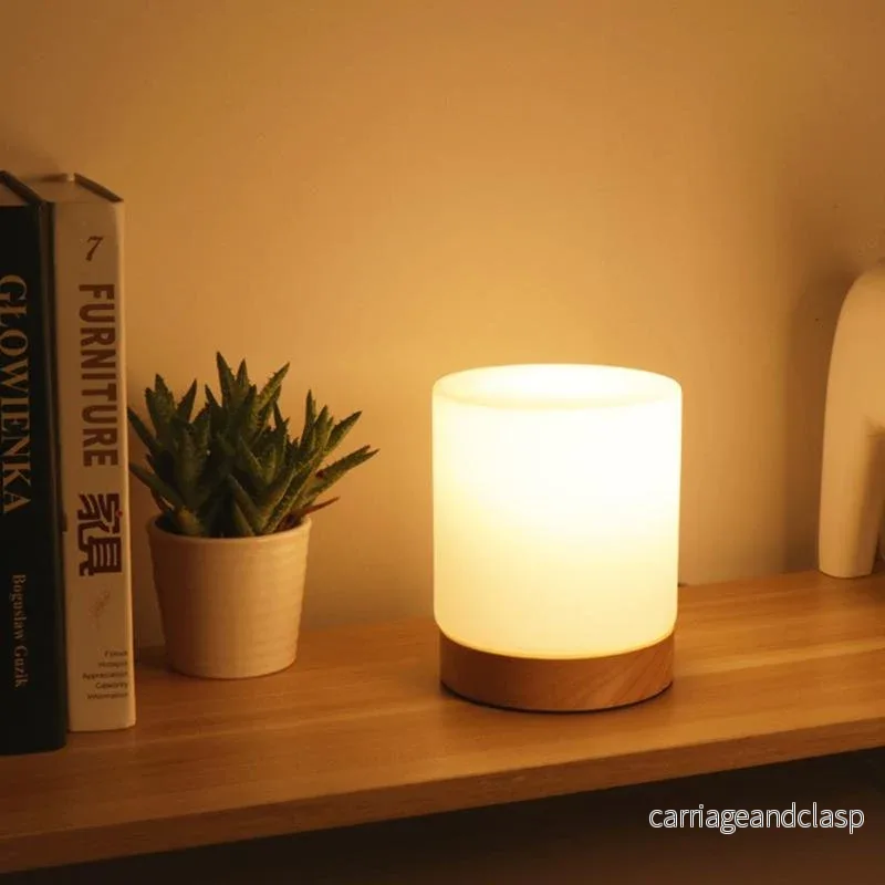 Veska | LumiGlow Raffinerad Glas Bordslampa med Touch-LED - Bild 3