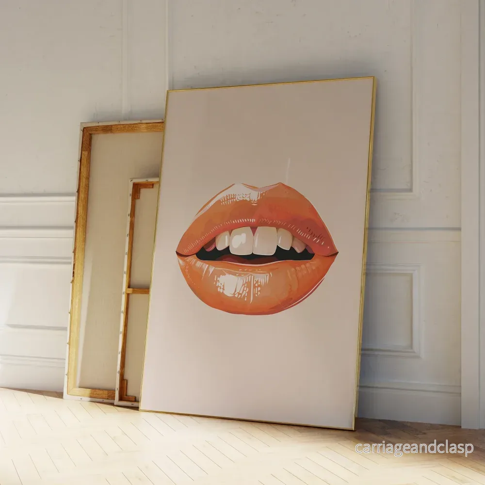 Coral Lips Väggkonst | Veska Coral Lips Väggkonst | Veska