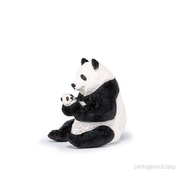 Papo - Panda med unge sittande - Bild 2