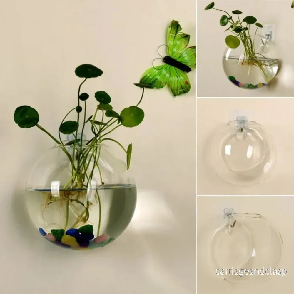 Svävande Glasvas för Stilig Hydroponisk Inredning | Veska