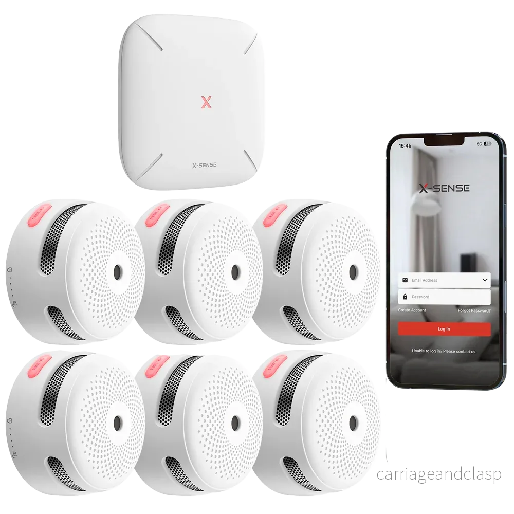 X-Sense FS61 Branddetekteringsset – 6 rökdetektorer + SBS50-hubb X-Sense FS61 Branddetekteringsset – 6 rökdetektorer + SBS50-hubb