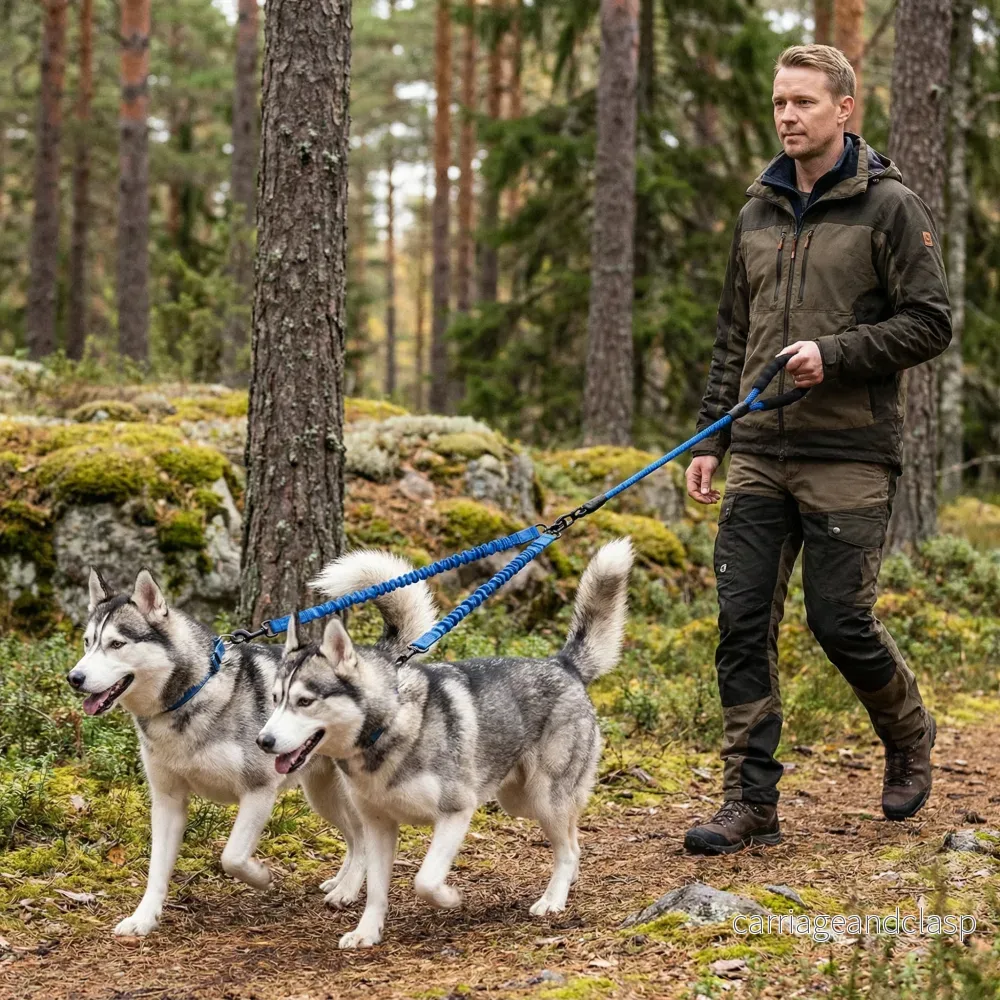 Enkel Anti-Trassel Dubbel Hundkoppel