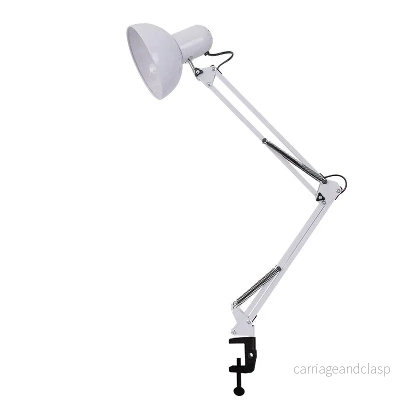 Modern minimalist utdragbar bordslampa med lång arm och klipp gjord av ABS med 1 ljus för sovrummet | Veska - Bild 2