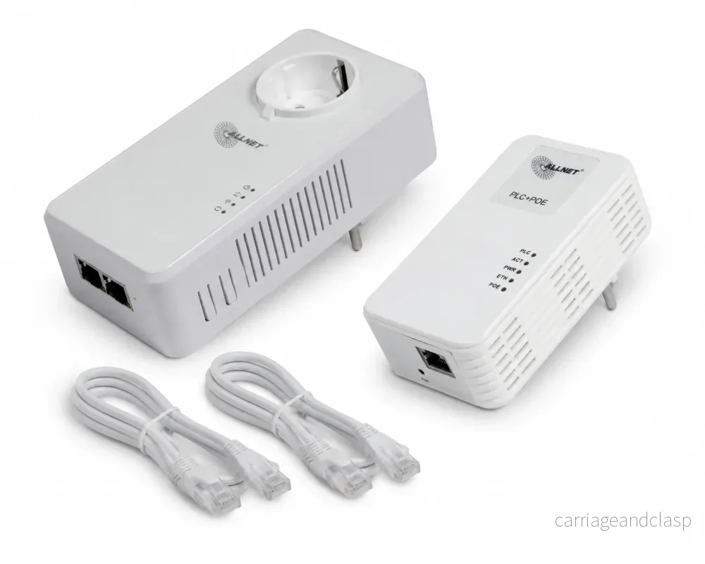 ALLNET Powerline-adaptersats med PoE 1200 Mbit RJ45 SmartLink