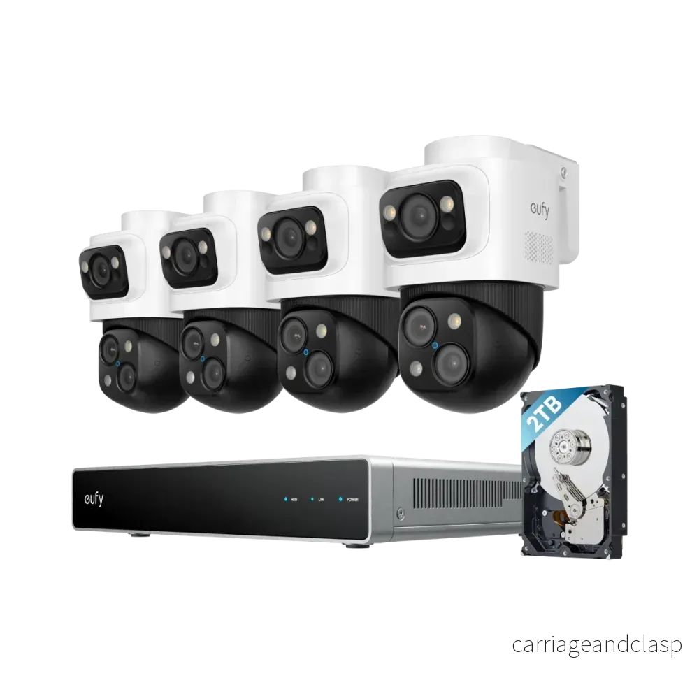 Eufy Säkerhetskameraset; PoE-inspelare med 4x S4 PTZ Eufy Säkerhetskameraset; PoE-inspelare med 4x S4 PTZ
