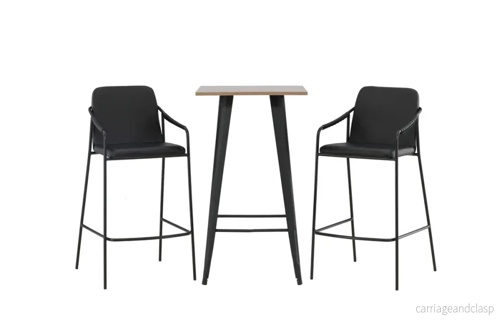 Tempe & Tvist Barbord + Barstolar Svart - Bild 2