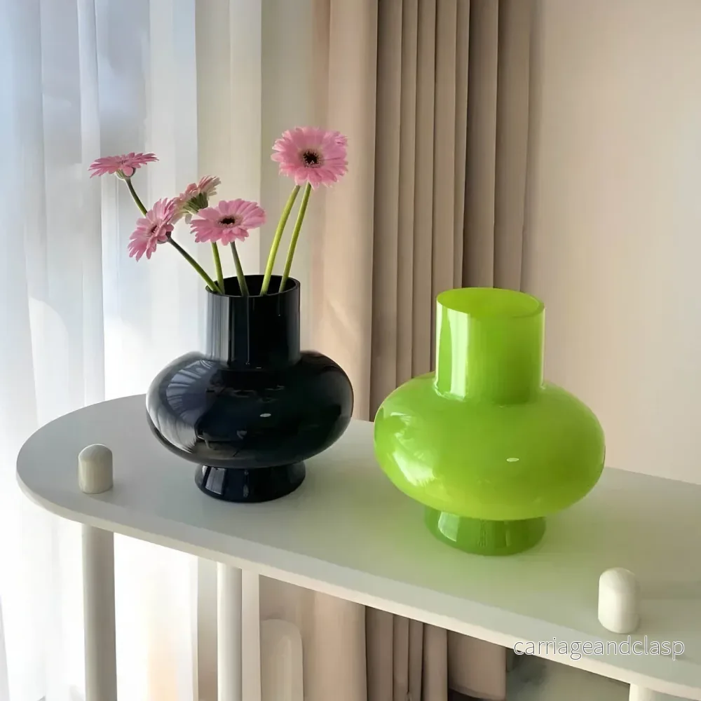 Subtil Rund Glas Vasen | Veska - Bild 2