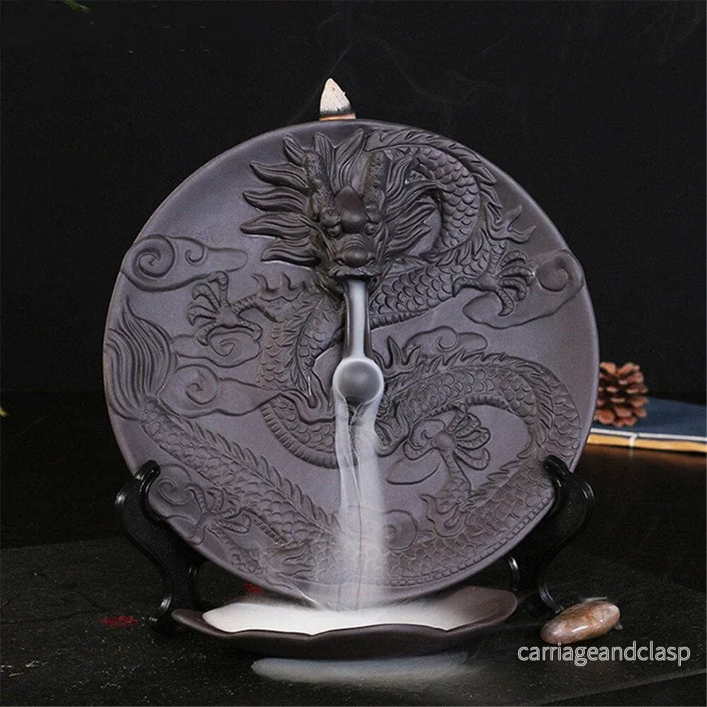 Oriental Dragon Backflow Rökelsebrännare | Veska