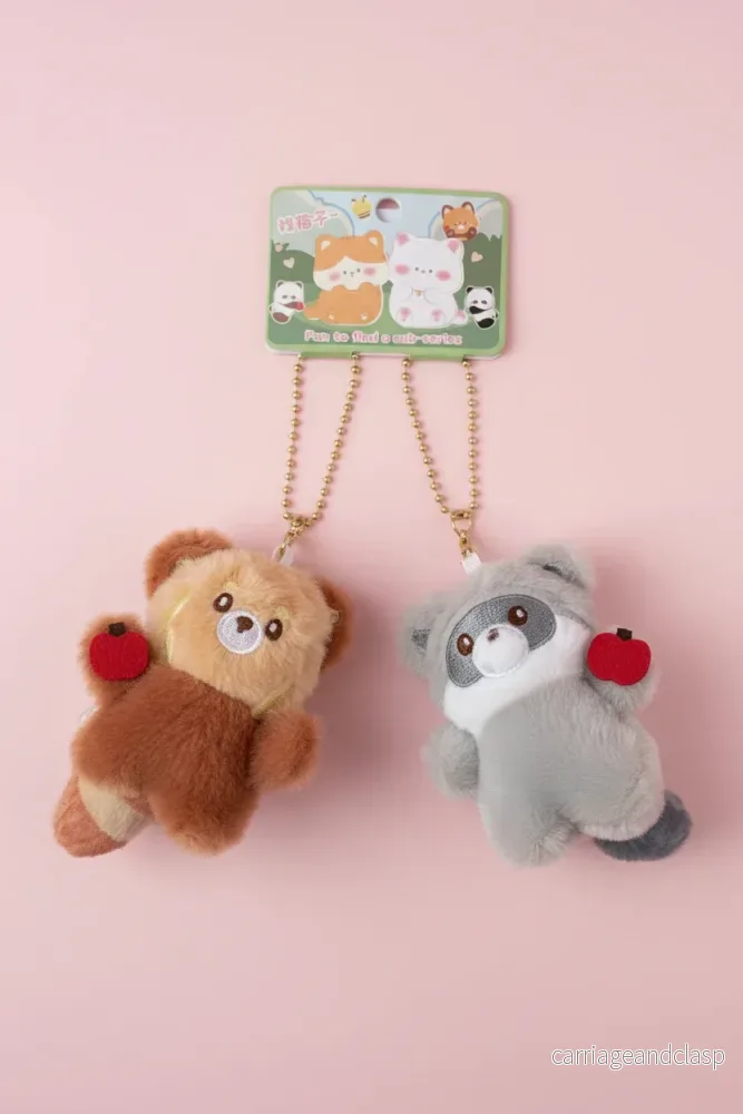 Magnetisk Nyckelring Kawaii - Röd panda och tvättbjörn med Magneter - Bild 2