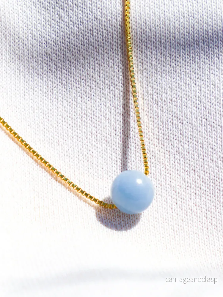 Akvamarin – Petite Heart – Guld Akvamarin – Petite Heart – Guld