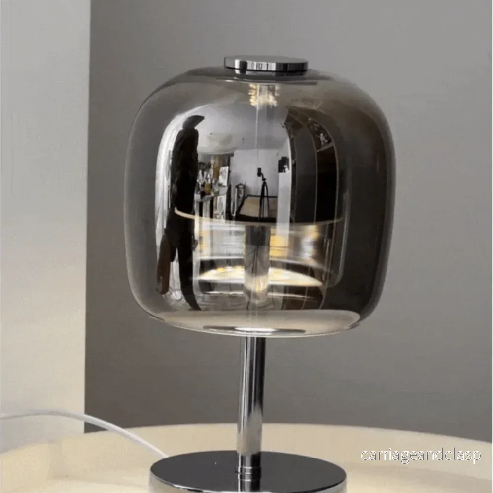 Portabel - Elegant bordslampa gjord av spegelglas Veska - Bild 2