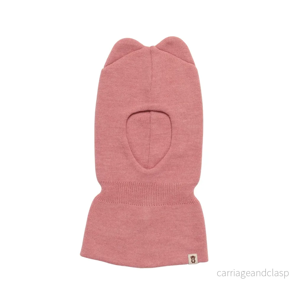 Balaklava i merinoull, rosa - Bild 2