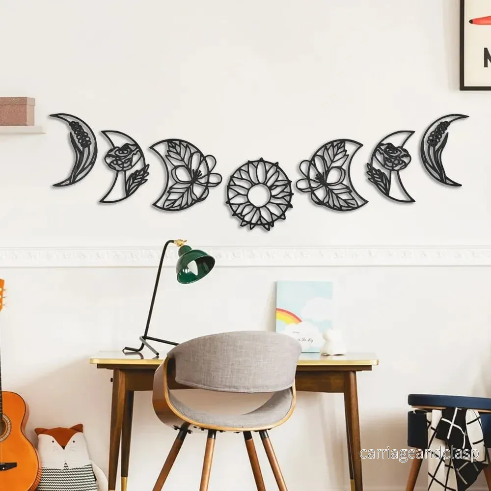Månfase Boho Väggdekor 7 delar | Veska - Bild 3