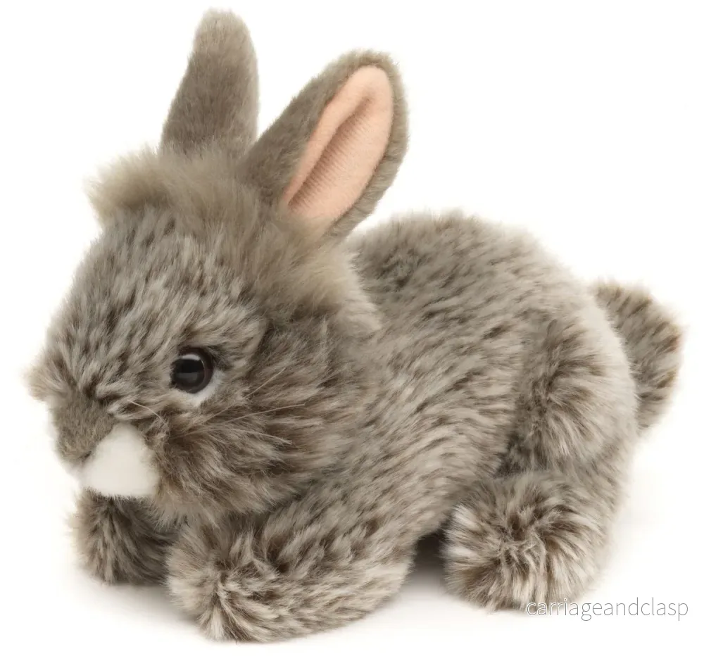 Uni Toys - Angora Kanin Grå (Liggande) Gosedjur