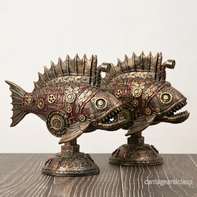 Steampunk Mekanisk Blackfish Figurine | Veska - Bild 2