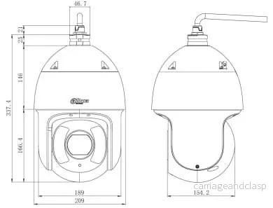 Dahua IPC-SD6CE445XA-HNR 4MP Speed Dome AI Auto Tracking 45x zoom inkl väggfäste och strömförsörjning - Bild 3